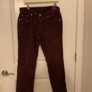 Bonobos Maroon Corduroy Trousers